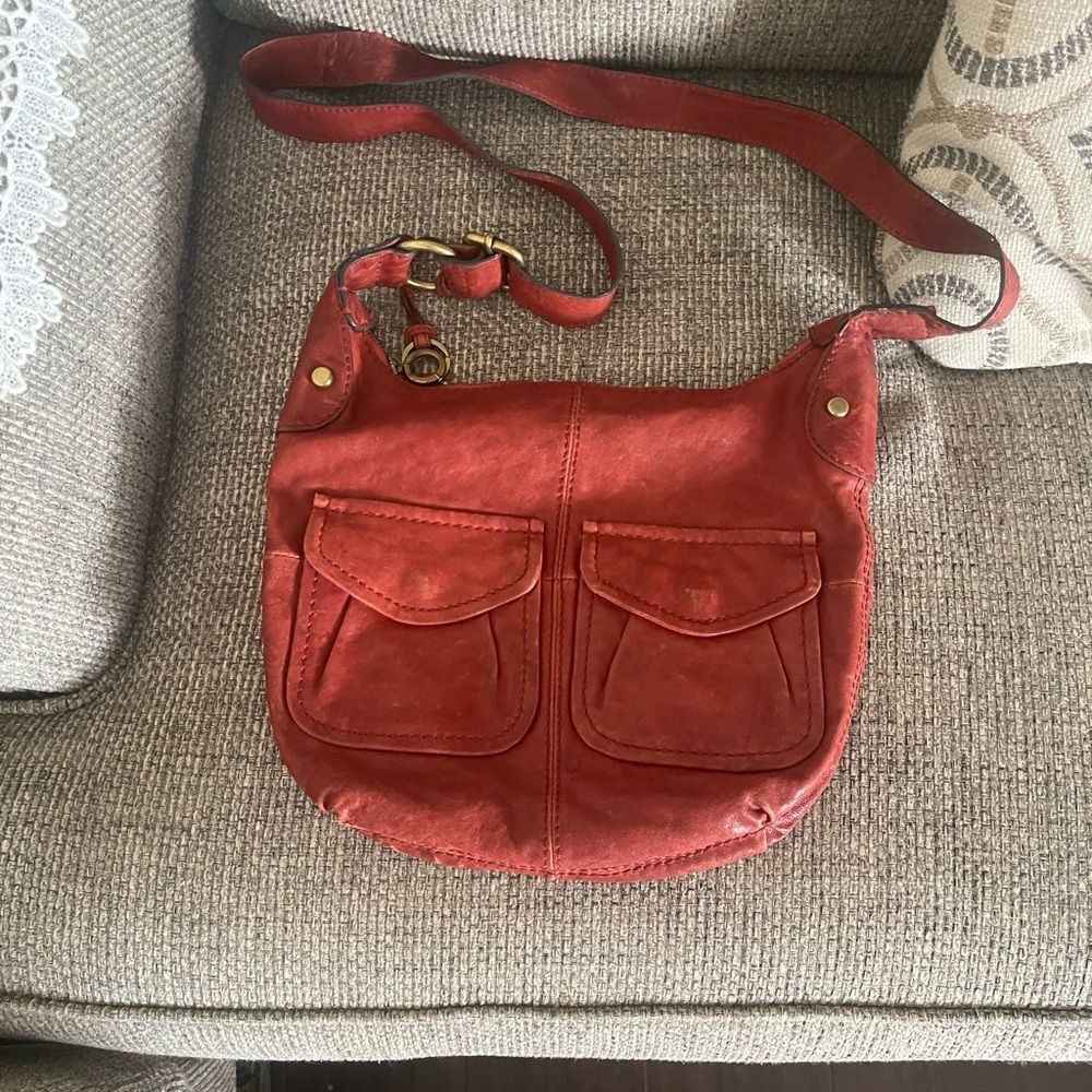 Fossil Red Handbag In A Good Condition - image 1